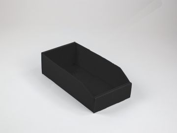 Corrugated plastic warehouse bin 380x180x105/70 mm set of 25pc