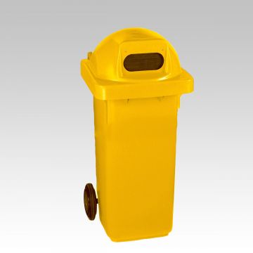 2-wiel container, 500x580x1080 mm 120 l. boldeksel ovaal gat