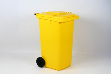 Conteneur à déchets jaune 240 litres
