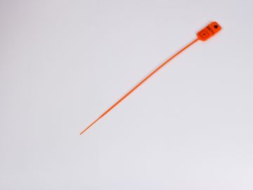 Scellé de sécurité plastique numéroté 25 cm 1000 pièces ORANGE résist. 12 kg