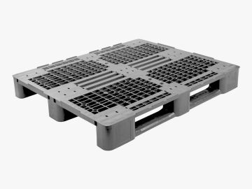 E-line Mepal medium duty pallet with 3 skids, 1200x1000x145 mm, open deck