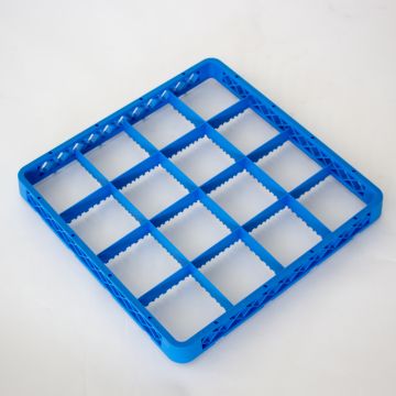 Opzetrand 500x500x40 mm, met 16 vaksverdeling, blauw