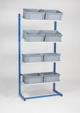 "Etagère pour 8 bacs norme Europe 90x41xh181 cm élement départ
"