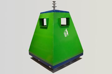 Afvalcontainer evenementen, 2800 liter, 2111x1485x1485 mm