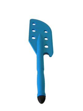 Kunststof roerspaan, kleef vrij, afm 125x190x540 mm met perforatie, blauw