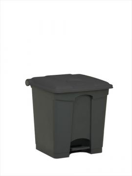 Poubelle professionnelle plastique à pédale 30L grise (par pièce)