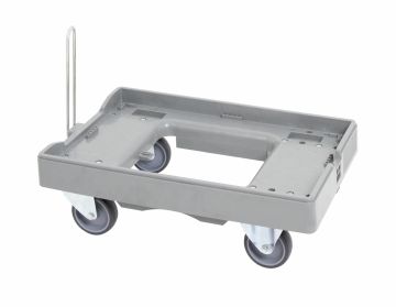 Chariot avec timon d'attelage 600x400 mm gris