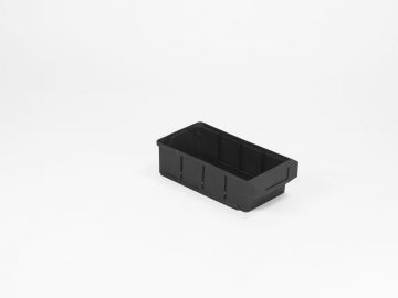 ESD Stellingbak 300x152x83 mm geschikt voor 3 schotten, zwart 
