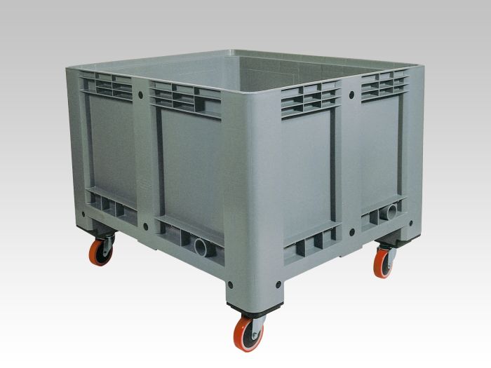 Caisse palette 610 liter, 1200x1000x885 mm avec 4 roues