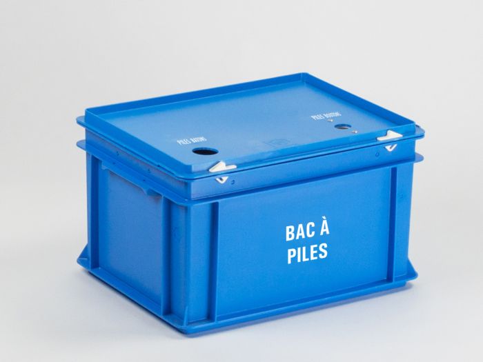 Batterijbox 20 liter, 2-gats, Franstalig