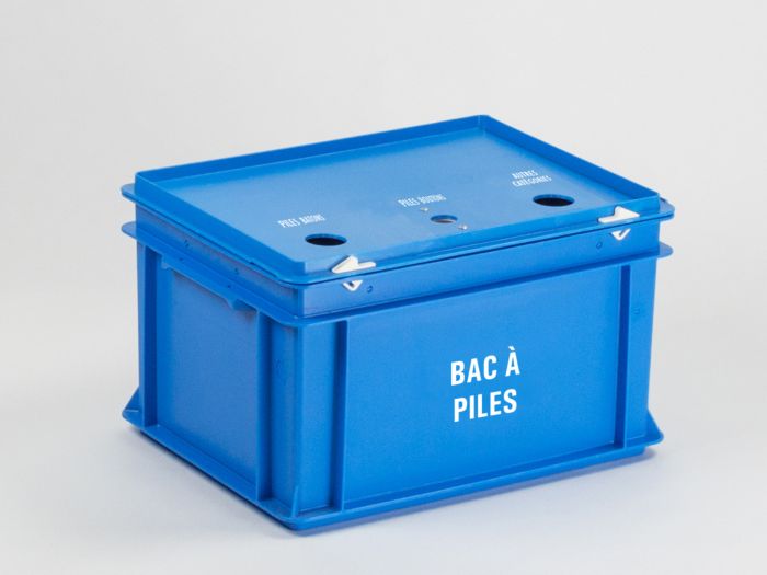 Batterijbox 20 liter, 3-gats, Franstalig