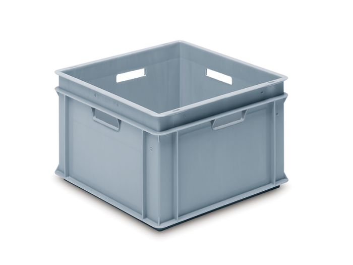 Square size storage box 35 l. 400x400x270 mm, 4 open grips