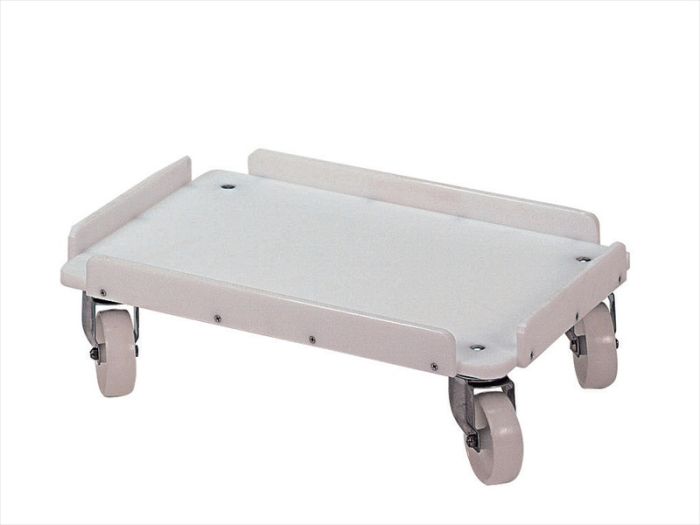 Transport trolley 600x400 mm with galva wheels, white