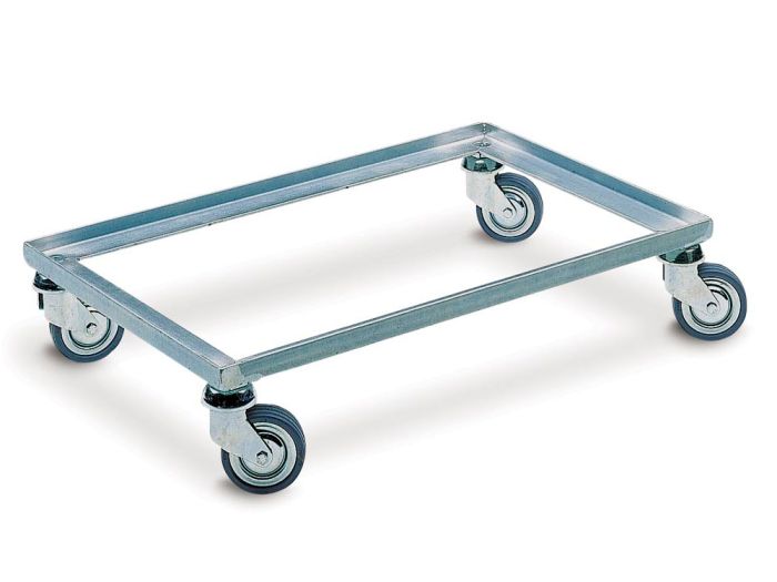 Chariot porte-bacs ESD antistatique 60x40 cm cadre galvanisé (par pièce)