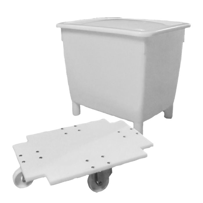 Transport Trolley for 400 L 750x550 mm, Galva Wheels