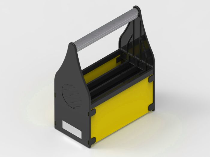 Draagbakje 242x131x302 mm voor 4 apparaten (tablets)