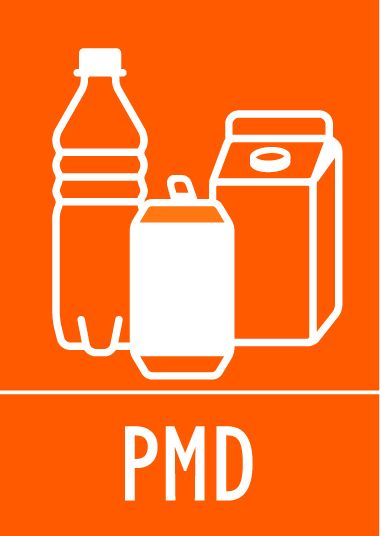 Set stickers voor ecosort, PMD, oranje