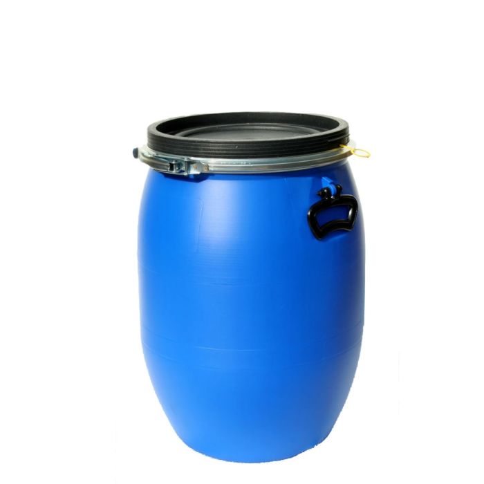 Plastic lid barrel 60 l. ø400x625 mm reconditioned, blue