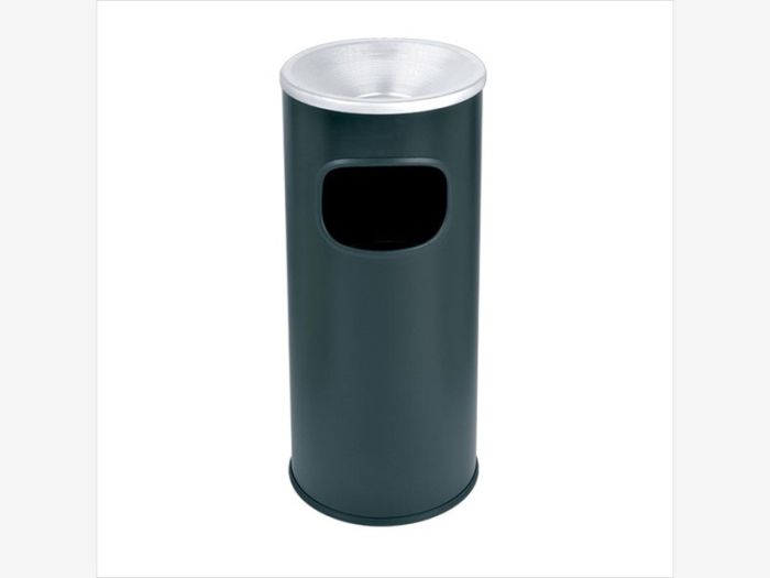 Cendrier colonne extérieur avec poubelle ø25x65cm 30 lt Noir