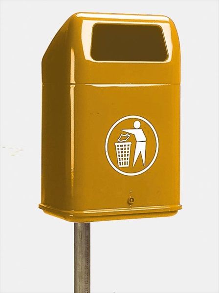 City poubelle 60 litres ignifugée orange