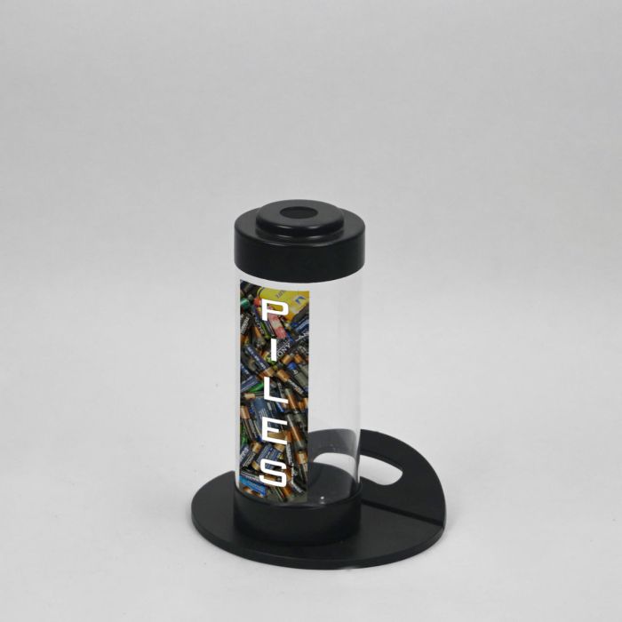 Collecteur de piles usagées ø12x30 cm 35 litres