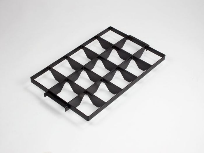 Inset 15 Compartment Divider for 600x400 mm catering bins, top part, black