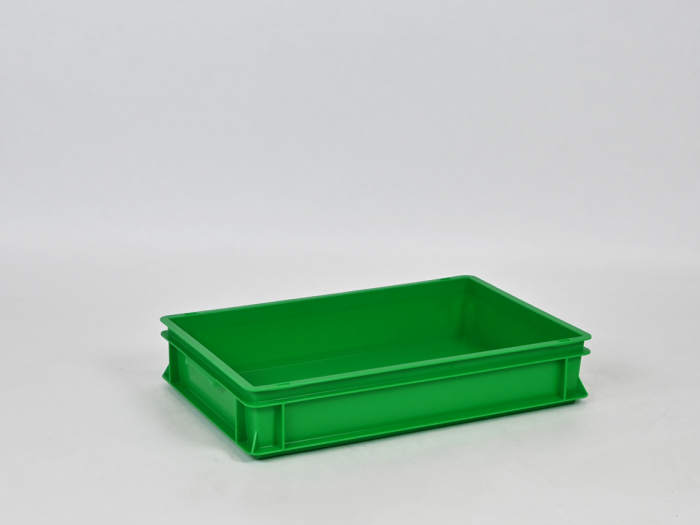 Bac gerbable 600x400x120 mm 20L poignées fermées PP alimentaire VERT