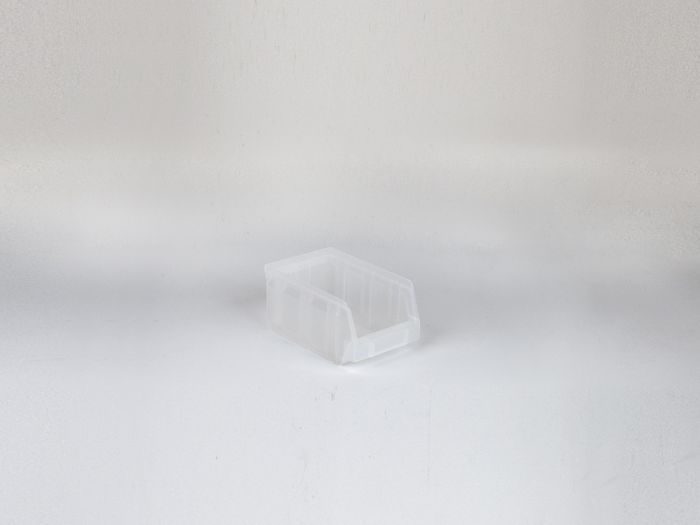 Stackable warehouse bin 1,0 liter, 167/140x105x82mm, transparent