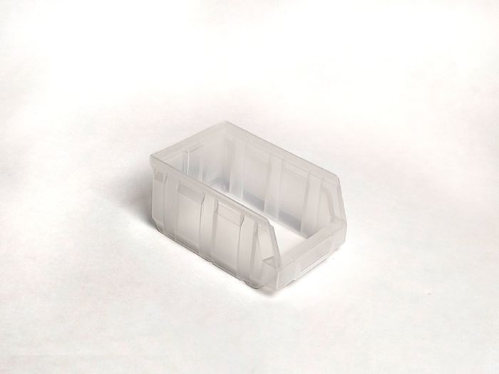 Stapelbare magazijnbak 4,5 liter, 237/205x144x123mm, transparant