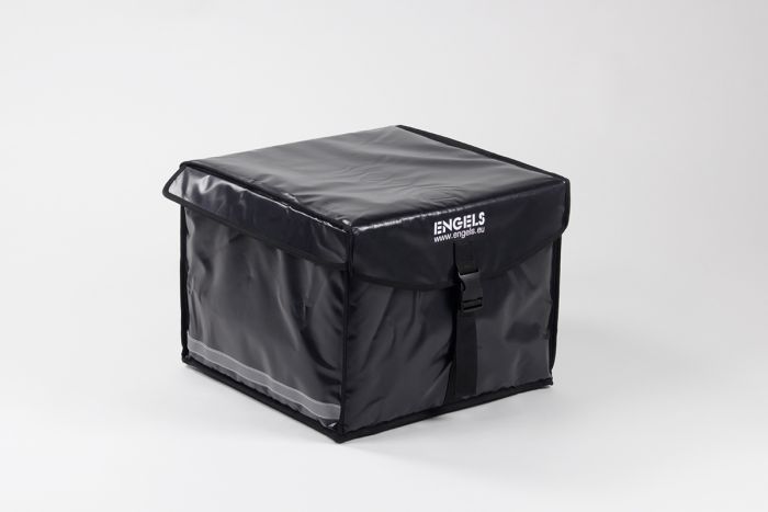 Geïsoleerde maaltijd bezorgtas, toploader model 50 liter zwart