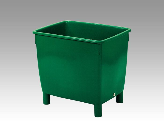 Grand bac plastique rectangulaire avec vidange 210L 800x600x680 mm VERT