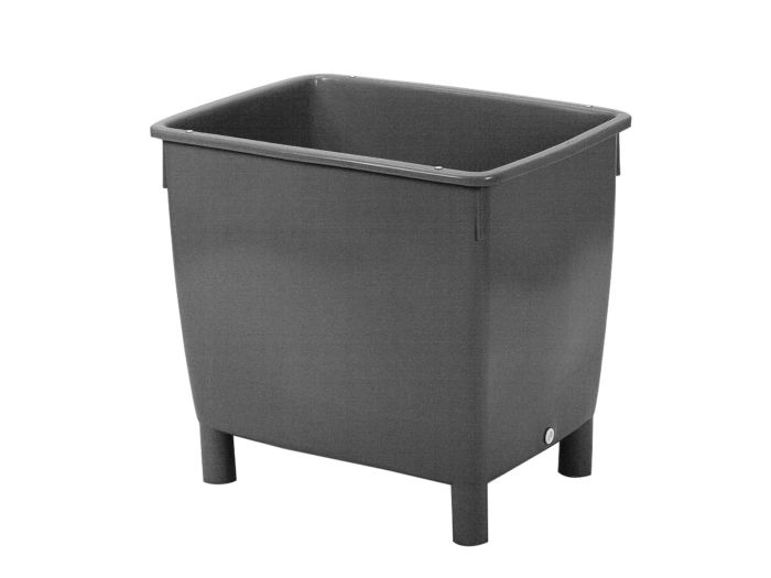 Large volume container 210 l. on 4 legs, black