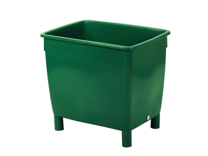 Large volume container 210 l. on 4 legs, green