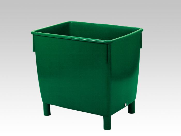 Bac plastique grand volume avec vidange 400L 950x730x830 mm VERT