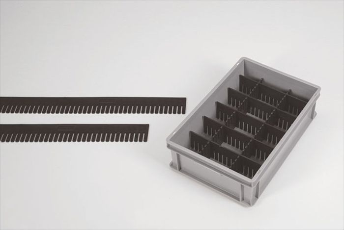 Vakverdelingsstrip 355x100x5 mm zwart ESD veilig