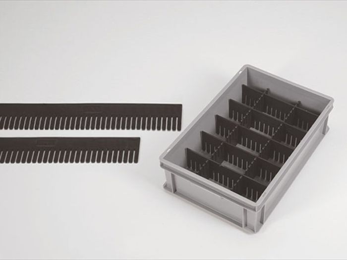 Divider strip 355x180x5 mm ESD, black