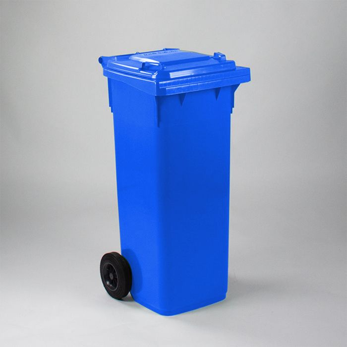 Afvalcontainer 140 liter groen met voetbediening