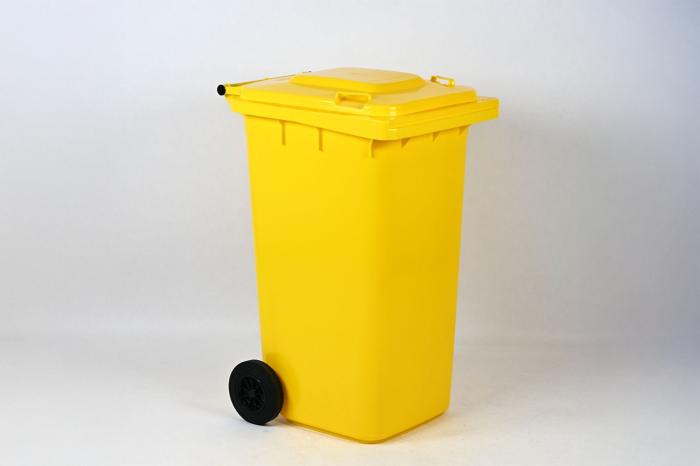 Conteneur à déchets jaune 240 litres
