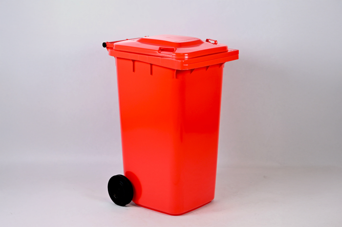 Conteneur à déchets rouge 240 litres
