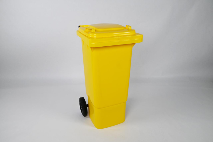 Conteneur poubelle 80 litres JAUNE Engels