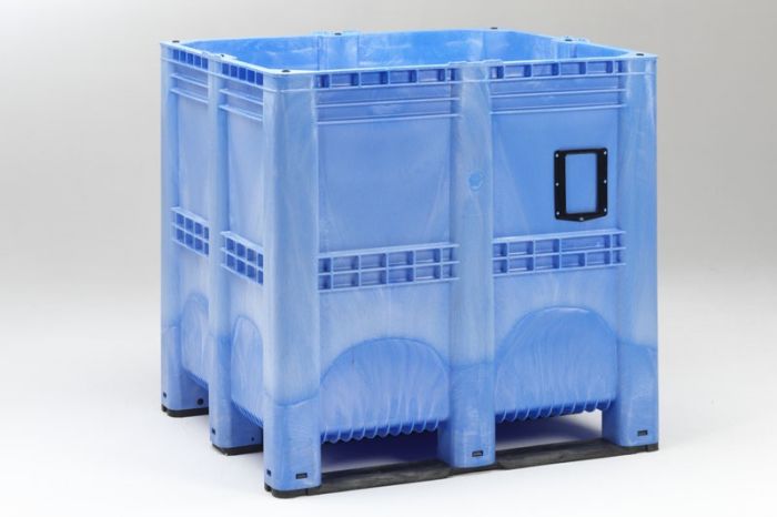 Caisse palette plastique jumbo 1300x1150x1250 mm 1400 lt bleu