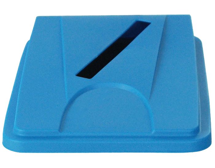 Couvercle avec fente à papier, 455x330x65 mm, bleu
