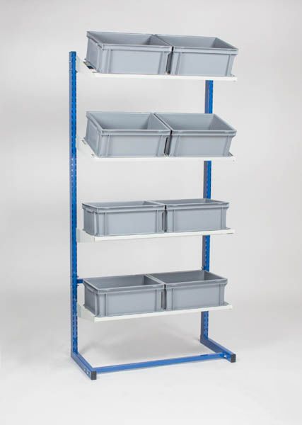 Etagère pour 8 bacs norme Europe 90x41xh181 cm élement départ