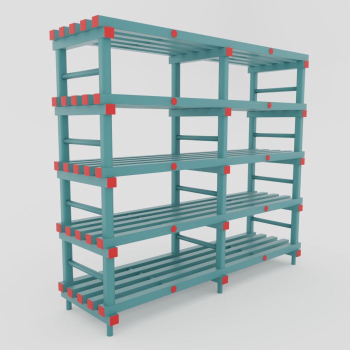 Plastic Shelving 150x50x177 cm with 5 shelves