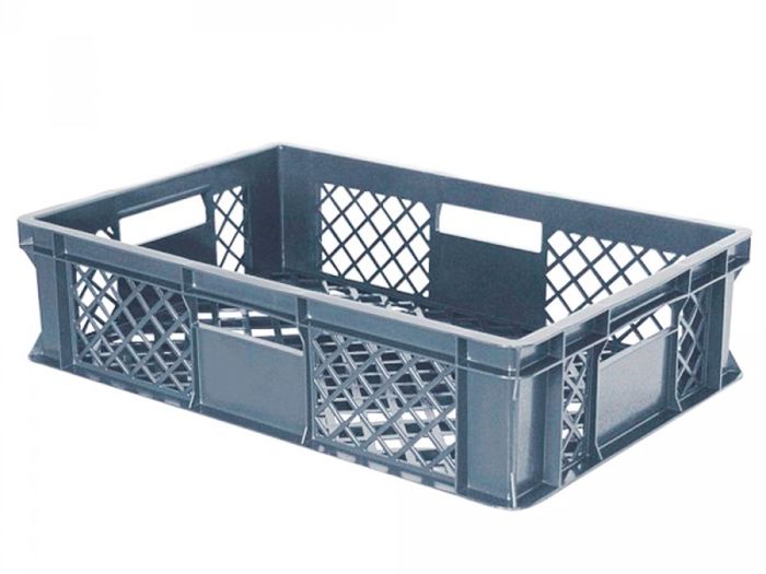 Stapelbare euronorm broodkrat 600x400x150 mm, 28L uit hittebestendig PP 