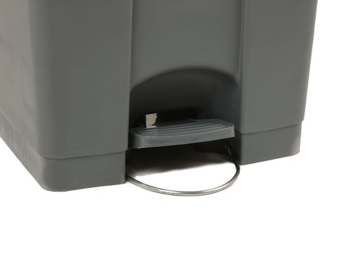 Poubelle cuisine professionnelle à pedale 90L grise / bleu