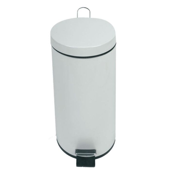 Poubelle salle de bain blanche 30 litres (par pièce)