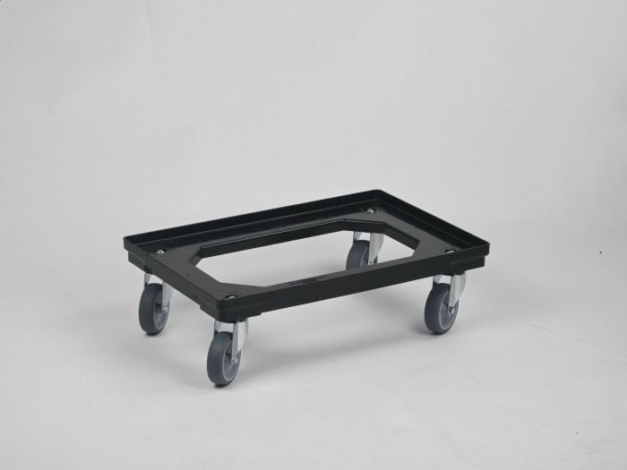 Chariot porte bac 600x400 mm max 200 kg NOIR