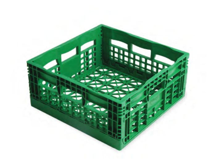 Caisse plastique pliable agricole 22L 40x40x19 cm VERT