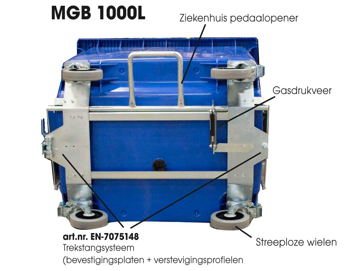 Pedaalopeners voor containers Pedaalopeners voor containers